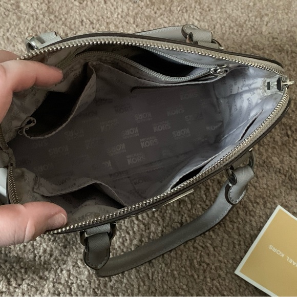 Michael Kors Medium Size Stripe Color Block Crossbody Purse Satchel Bag - Picture 7 of 9